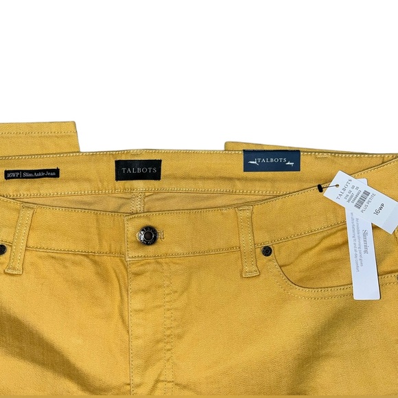 Talbots Yellow Gold Slim Ankle Jeans Size 16WP - Picture 4 of 6